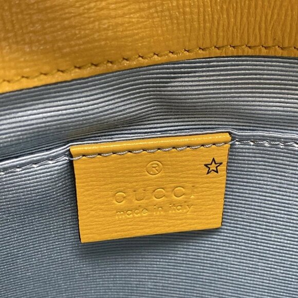 GUCCI Horsebit Yellow Black Straw Leather - Shoulder Bag 916-081525 - Picture 13 of 14